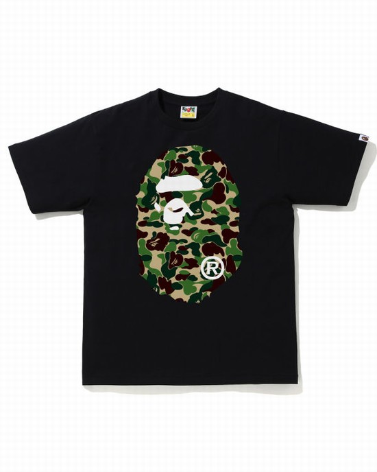 Pánské Tričko Bape ABC Camo Big Ape Head Zelene | 31698JPZU