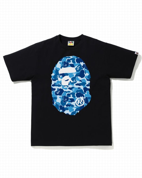 Pánské Tričko Bape ABC Camo Big Ape Head Černé | 50731VYIP