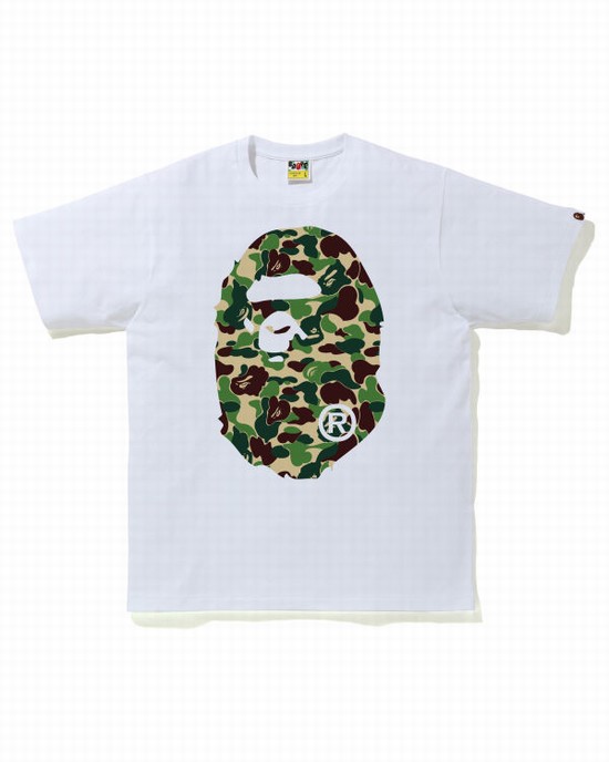 Pánské Tričko Bape ABC Camo Big Ape Head Zelene | 54139PIUC