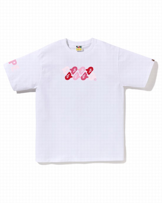 Pánské Tričko Bape ABC Camo Bílé | 81723OWXN