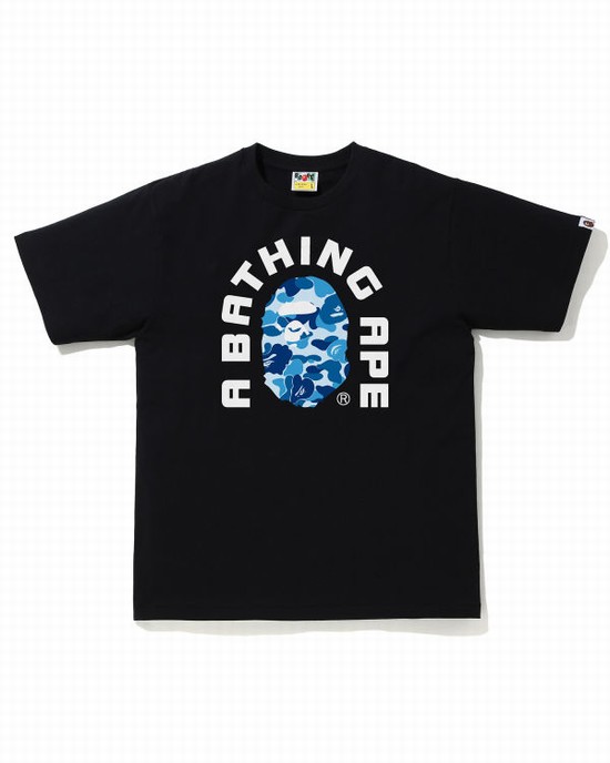 Pánské Tričko Bape ABC Camo College 2020 Černé | 16928CPXH
