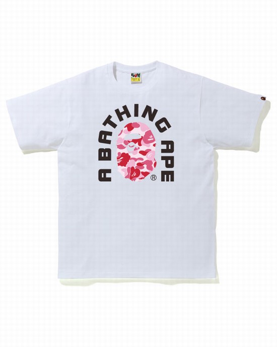 Pánské Tričko Bape ABC Camo College 2020 Růžové | 73250EOZJ