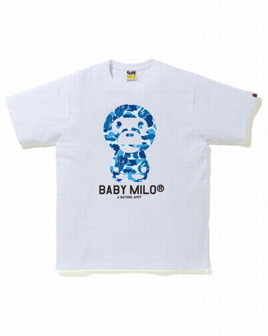 Pánské Tričko Bape ABC Camo Milo Blankyt | 31786VTAE