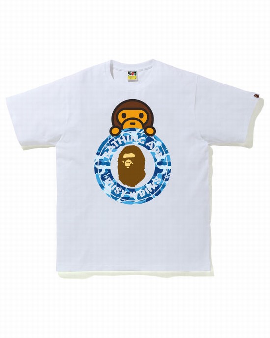 Pánské Tričko Bape ABC Camo Milo On Busy Pracovní Blankyt | 03759BQGX