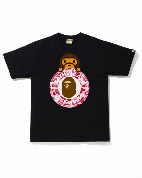 Pánské Tričko Bape ABC Camo Milo On Busy Pracovní Růžové | 45013OCFU