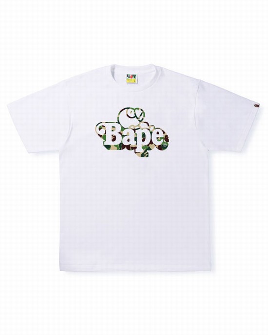 Pánské Tričko Bape ABC Camo Milo On Bílé | 41928RTMF