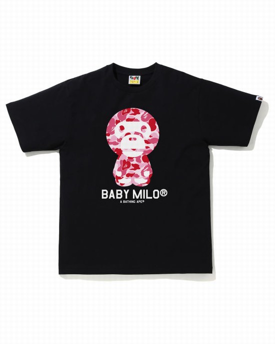 Pánské Tričko Bape ABC Camo Milo Růžové | 79432QDJB
