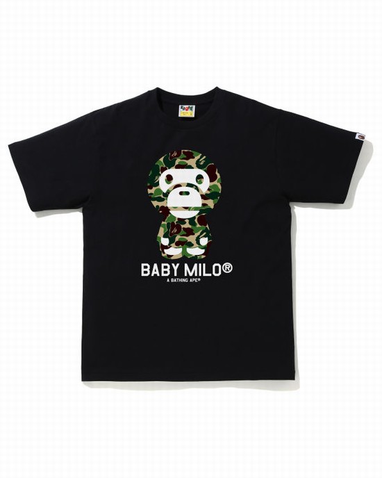 Pánské Tričko Bape ABC Camo Milo Zelene | 69104EPVQ