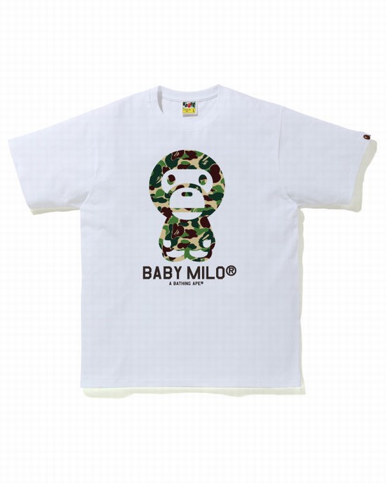 Pánské Tričko Bape ABC Camo Milo Zelene | 86130DTKA