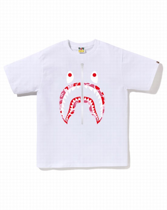 Pánské Tričko Bape ABC Camo Shark Bílé | 43956HAYR