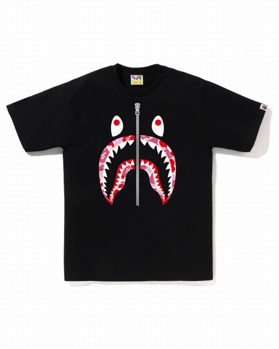 Pánské Tričko Bape ABC Camo Shark Černé | 03489OZCH