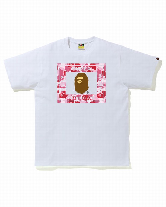 Pánské Tričko Bape ABC Camo Super Busy Works Růžové | 02765BYDF
