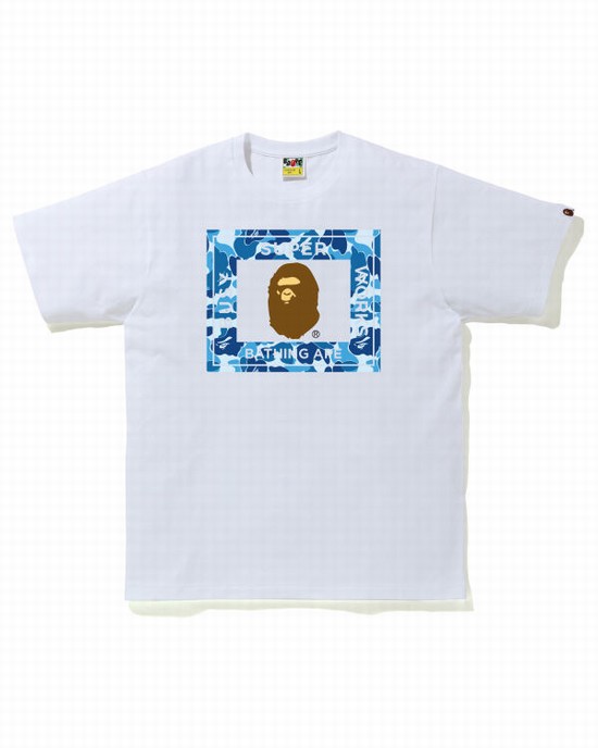 Pánské Tričko Bape ABC Camo Super Busy Works Blankyt | 53170OICN