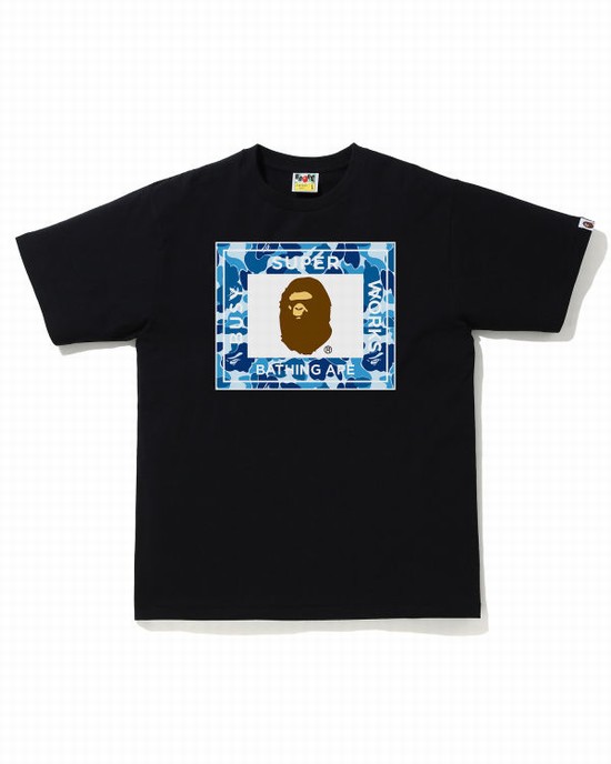 Pánské Tričko Bape ABC Camo Super Busy Works Blankyt | 95142HDYN