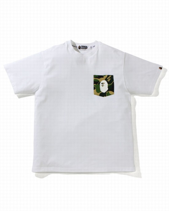 Pánské Tričko Bape ABC Camo pocket Zelene | 94621VFIR