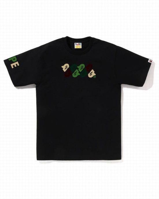 Pánské Tričko Bape ABC Camo Černé | 15470VINQ