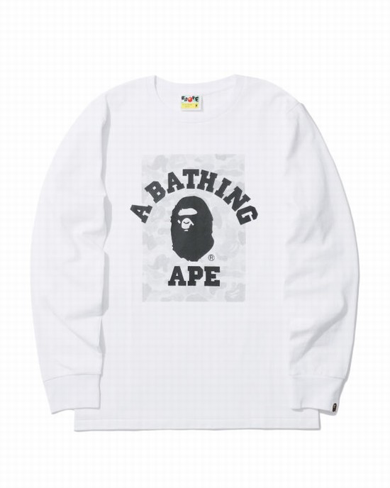 Pánské Tričko Bape ABC Dot Reflective College Bílé | 85743YSCH