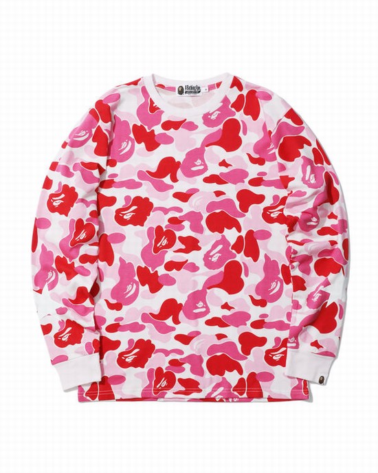 Pánské Tričko Bape ABC Růžové | 75083KFRH