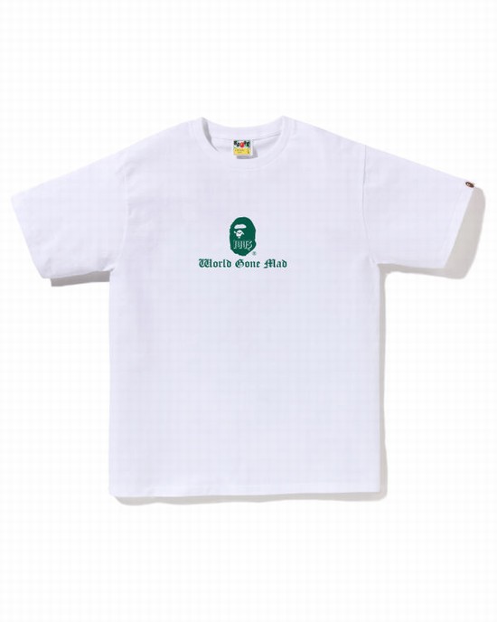 Pánské Tričko Bape A Bathing Ape Logo Bílé | 10875LDFI
