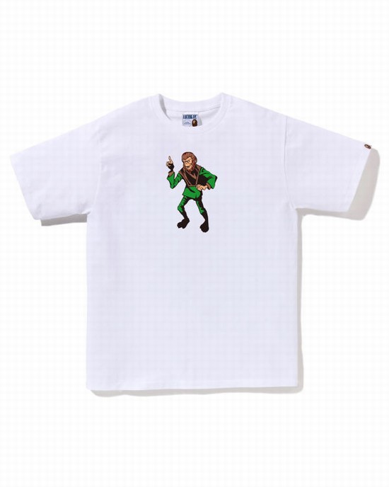 Pánské Tričko Bape Ape Bílé | 27614USBT
