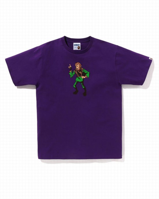 Pánské Tričko Bape Ape Fialové | 20187BRVQ