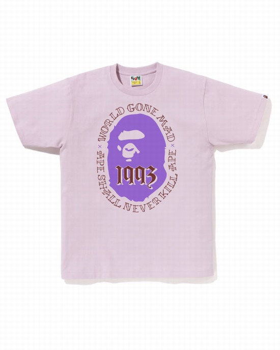 Pánské Tričko Bape Ape Head 1993 Fialové | 05973DZPW