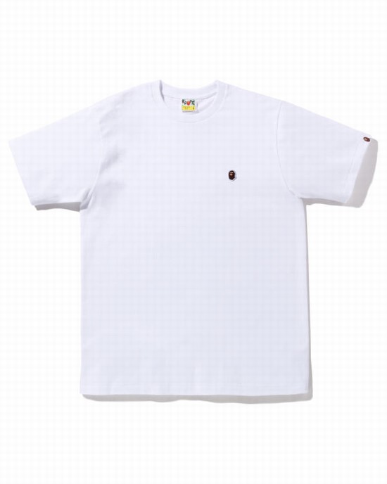 Pánské Tričko Bape Ape Head One Point Bílé | 43097EFSH