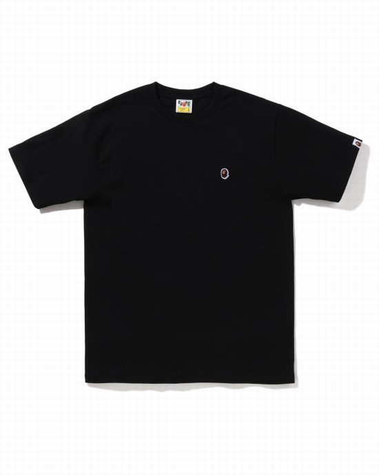 Pánské Tričko Bape Ape Head One Point Černé | 26379ZFJN