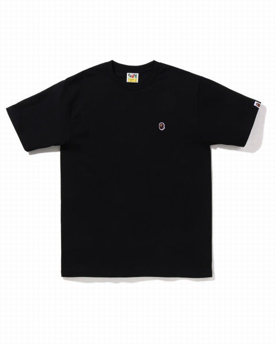 Pánské Tričko Bape Ape Head One Point Černé | 95317GVHZ