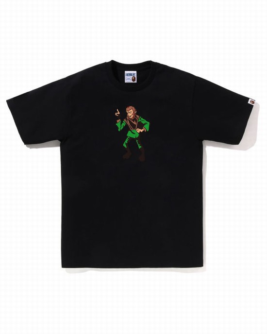 Pánské Tričko Bape Ape Černé | 06972PBAF