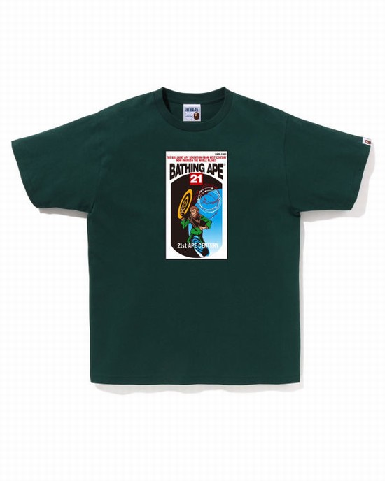 Pánské Tričko Bape Bathing Ape Zelene | 02164TUBW