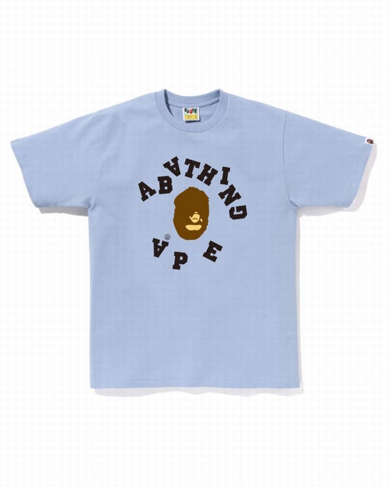 Pánské Tričko Bape Broken College Blankyt | 58239NBTY