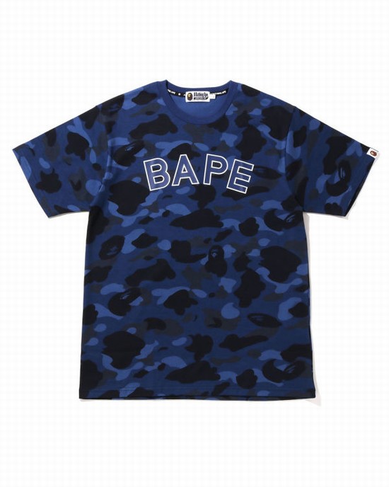Pánské Tričko Bape Color Camo Tmavě Blankyt Blankyt | 14578GKTH