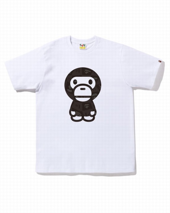 Pánské Tričko Bape Distortion Big Milo Bílé | 41658UTGZ