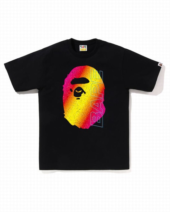 Pánské Tričko Bape Electro Neon Černé | 54971QXZJ