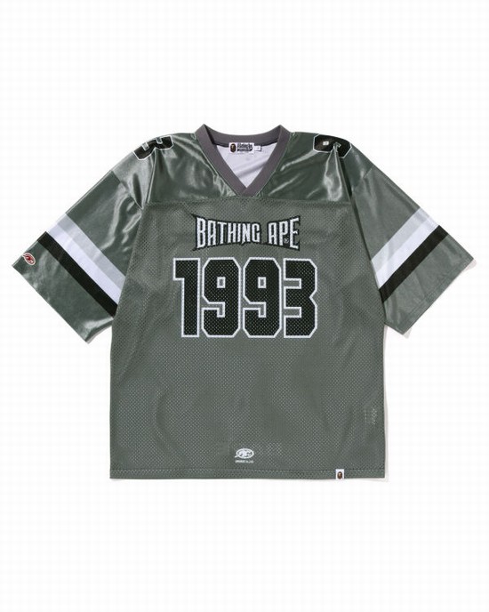 Pánské Tričko Bape Football Jersey Šedé | 25684VQIL