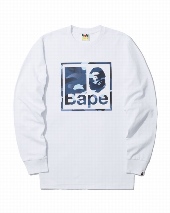 Pánské Tričko Bape Gradation Camo Bílé | 37540ISUH