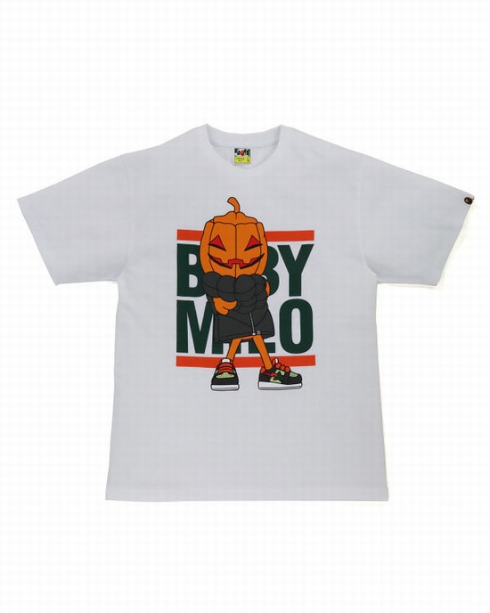 Pánské Tričko Bape Halloween Milo Bílé | 52609BNDC