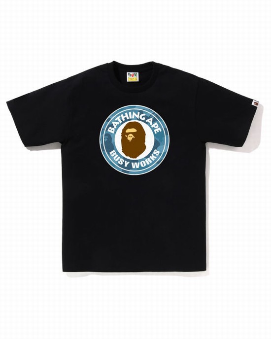 Pánské Tričko Bape Honeycomb Camo Busy Works Černé | 19264NGFM