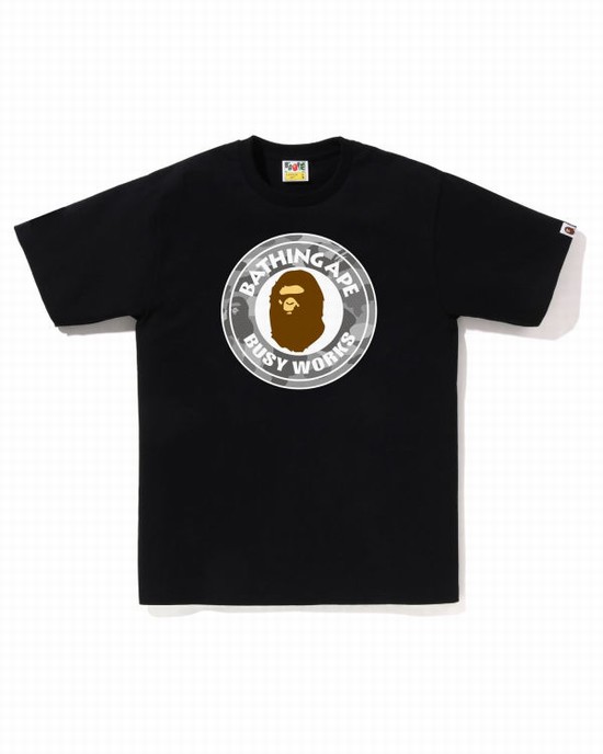 Pánské Tričko Bape Honeycomb Camo Busy Works Černé | 57340RNEY