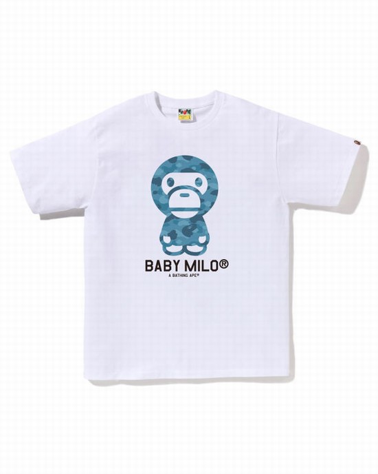 Pánské Tričko Bape Honeycomb Camo Milo Bílé | 35467AZHS