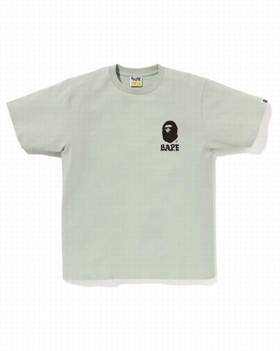Pánské Tričko Bape Japan Culture Lettered Tmavě Zelene | 27058DNRS