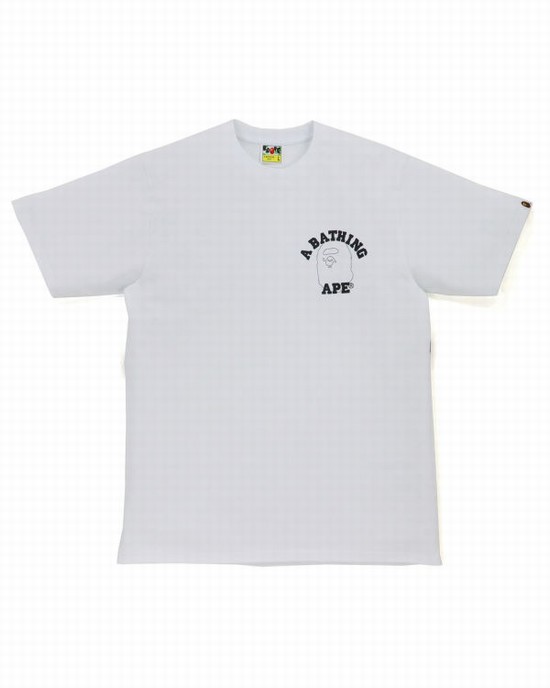 Pánské Tričko Bape Line 1st Camo Face Bílé | 65819RWBV