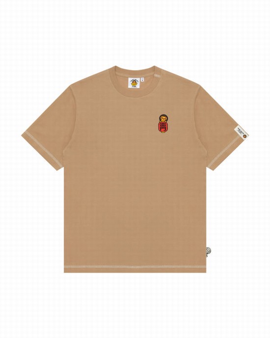 Pánské Tričko Bape Milo Béžový | 27645QTBU