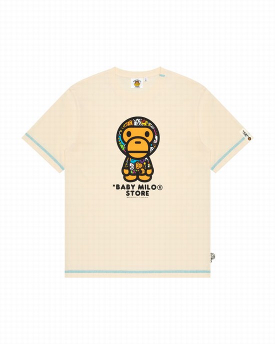 Pánské Tričko Bape Milo Bílé | 91675HAWO