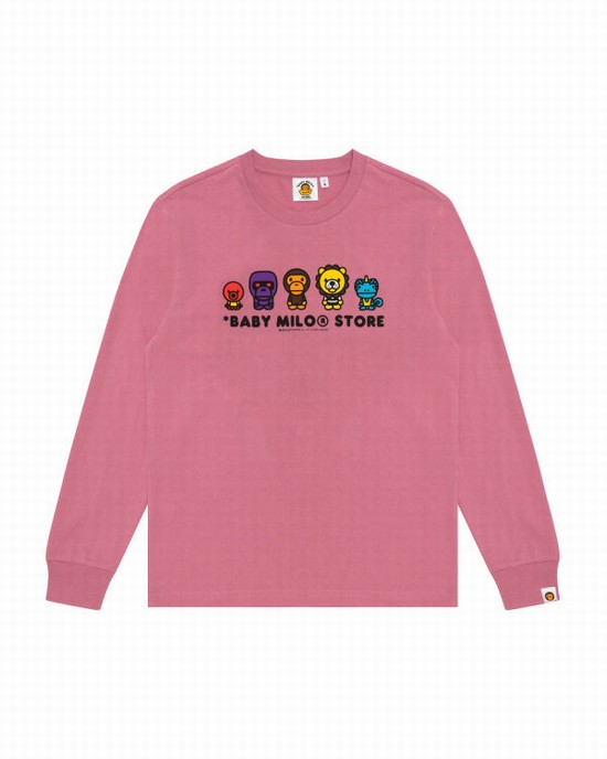 Pánské Tričko Bape Milo Růžové | 51029ZFGT