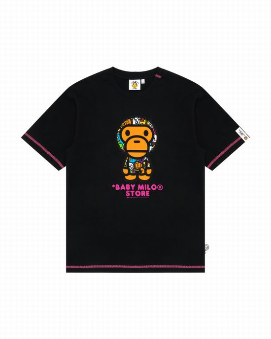 Pánské Tričko Bape Milo Černé | 01638BHUL