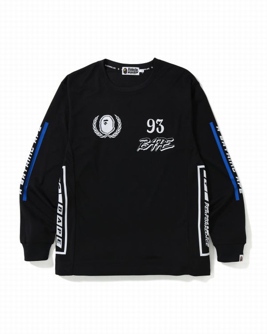 Pánské Tričko Bape Motor Sportovní Černé | 37401UCGQ