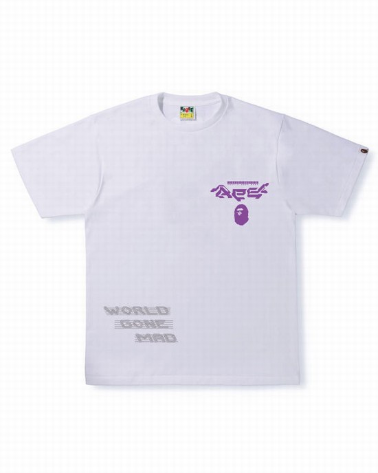 Pánské Tričko Bape Multi Logo #1 Bílé | 10432YVLO
