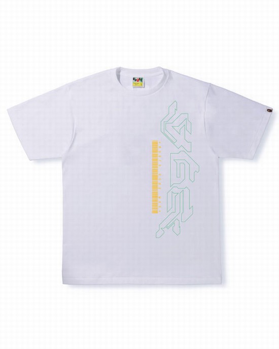 Pánské Tričko Bape Multi Logo #2 Bílé | 81793JUAH
